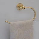 Solid Brass Towel Holder, Handcrafted Powder Room Holder