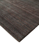 Solid Brown Scandinavian 5x7 Blended Wool Flatwoven Area Rug