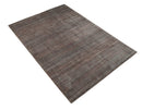 Solid Brown Scandinavian 5x7 Blended Wool Flatwoven Area Rug