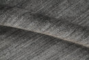 Solid Charcoal Scandinavian 5x7 Blended Bamboo Silk Flatwoven Area Rug, Dinning, Kids Rug | HL44