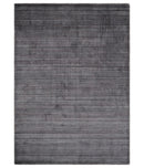 Solid Charcoal Scandinavian 5x7 Blended Wool Flatwoven Area Rug