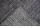 Solid Charcoal Scandinavian 5x7 Blended Wool Flatwoven Area Rug