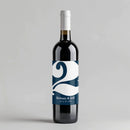 Solid Color Table Number Wine Label