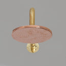Solid Copper Rain Shower Head, Flat Round Handcrafted Vintage Showerhead, Works Outdoor