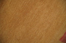 Solid Gold with Multi Color geometrical design Hand loom 4x6 Wool Area Rug