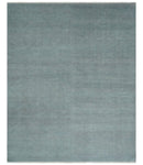 Solid Gray Hand knotted Modern look Custom Made wool Area Rug