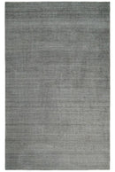 Hand Woven Solid Gray Blended Wool Area Rug