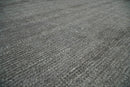 Hand Woven Solid Gray Blended Wool Area Rug