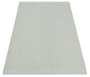 Modern Solid Ivory Hand made Dari Area Wool Rug