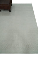 Modern Solid Ivory Hand made Dari Area Wool Rug
