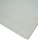Solid Ivory White Hand made Dari Multi size 5x8, 5x7 and 8x11 Area Rug, Layering, Kids Rug | SOL7