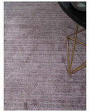 Solid Lavender Purple Scandinavian 5x7 Blended Wool Flatwoven Area Rug