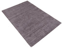 Solid Lavender Purple Scandinavian 5x7 Blended Wool Flatwoven Area Rug