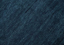 Solid Midnight Blue Hand knotted Modern 8x10 wool Area Rug