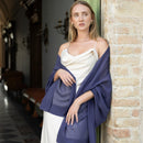 Carmen - Silk Scarf Shawl - Marine Navy