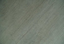 Solid Plain Ivory and Charcoal 5.6x8 wool and Art Silk Area Rug