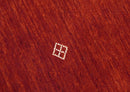 Solid Plain Maroon Geometrical Design Hand loom 4.6x7 wool area Rug