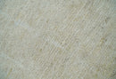 Solid plane Beige Hand Knotted 8.7x9.8 Wool Area Rug