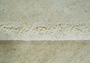 Solid plane Beige Hand Knotted 8.7x9.8 Wool Area Rug