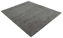 Solid Charcoal Woolen Hand Tufted 8x10 wool area Rug