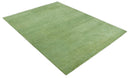Solid Green Woolen Hand Tufted contemporary 8x10 wool Rug