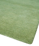Solid Green Woolen Hand Tufted contemporary 8x10 wool Rug