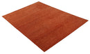 Solid Plane Rust Woolen Hand Tufted 8x10 wool Rug