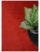 Solid Red Scandinavian 5x7 Blended Wool Flatwoven Area Rug