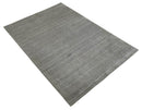 Modern Solid Shaded Gray 5x7 Blended Wool Hand woven Area Rug