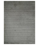 Modern Solid Shaded Gray 5x7 Blended Wool Hand woven Area Rug