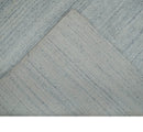Modern Solid Silver and White  5x7 Blended Wool Hand woven Area Rug