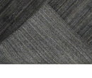 Modern Solid Silver and Charcoal Shaded 5x7 Blended Wool Area Rug