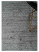Modern Solid Gray Shaded 5x7 Blended Wool Hand Woven Area Rug