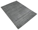 Modern Solid Gray Shaded 5x7 Blended Wool Hand Woven Area Rug