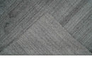 Modern Solid Gray Shaded 5x7 Blended Wool Hand Woven Area Rug