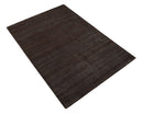 Modern Solid Brown 5x7 Blended Wool Flatwoven Area Rug