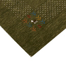 Solid with Border Patterns Hand Loomed Wool Area Rug