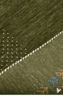 Solid with Border Patterns Hand Loomed Wool Area Rug