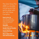 Solo Stove Pot 900/1800/4000 Stainless Steel Companion Pots | Designed for use with Lite/Titan/Campfire Solo Stoves