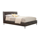 Sophia Faux Leather Platform Bed, Gray