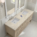 James Martin Breckenridge 72" Double Bathroom Vanity, Whitewashed Oak