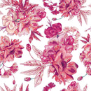 Fashionable Pink Flowers Wallpaper Fashionable