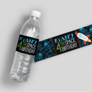 Space Birthday Water Bottle Labels