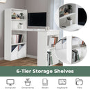 Space-Saving 48 Inch Computer Desk with Bookshelf