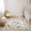 Basketball Court Playroom Rug / World map Area Rug