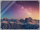 Space Mountains Print Metal Wall Art – Galaxy Cosmic Scenic Wall Decor