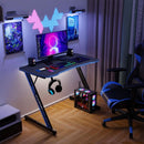 Spacious 39 Inch Ergonomic Gaming Desk With Headphone Hook