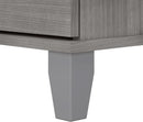 Spacious Home Office Desk with Drawers in Gray