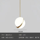 Spherical white and gold lustre led pendant light living room