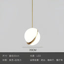 Spherical white and gold lustre led pendant light living room